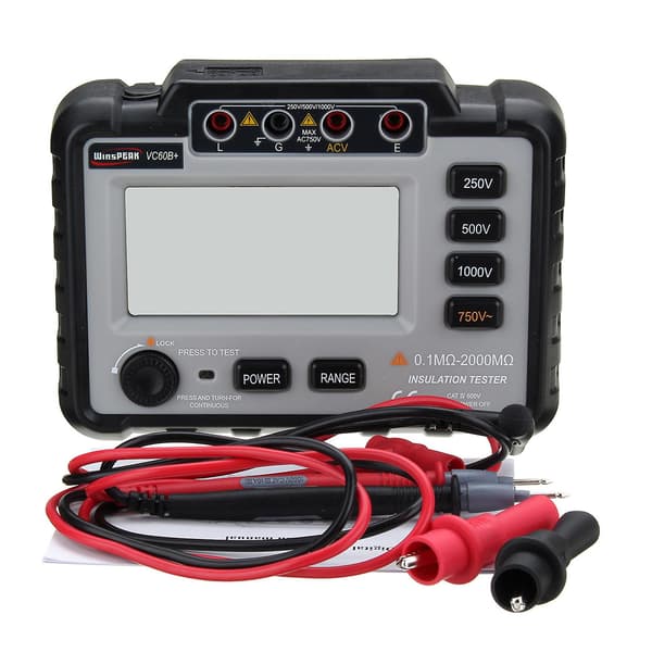 Vc60b+ Digital Isolationsmodstandstester Megger Megohm Meter LCD-display