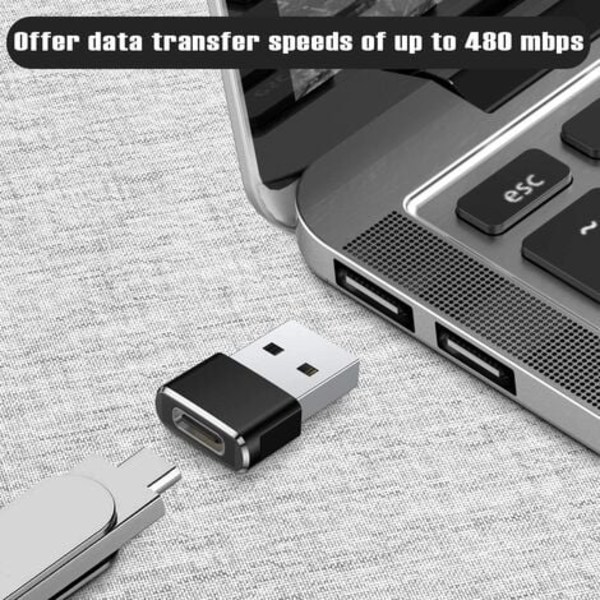 USB-C naar USB-A-sovitin 3-pakkauksessa, tyypin C USB-A-laturimuunnin Apple Watch 7:lle, iPhone 11 12 13 Pro Max SE 3, 14