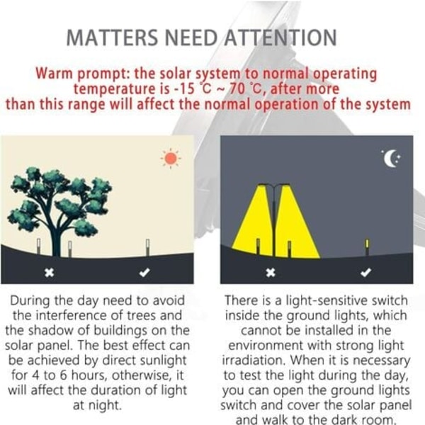 LED-aurinkovalonheittimet, ulkovalot maahan maisemointiin, portaisiin, nurmikolle, nurmikolle, käytävään, portaisiin, aitoihin, Wa