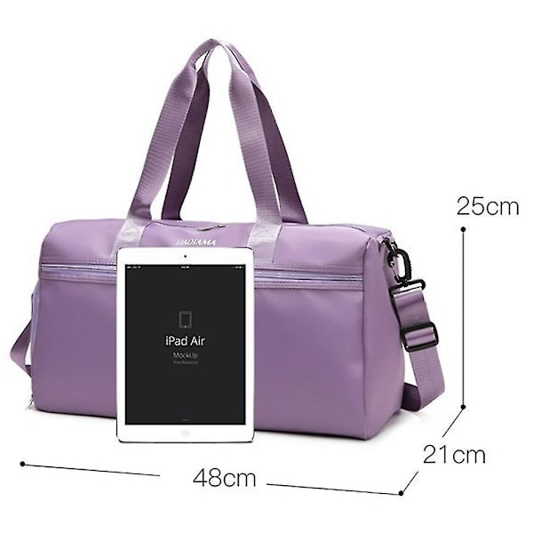 Sports Gym Bag Tørr og Våt Separasjon Yoga Bag Oppbevaringspose Lake Blue
