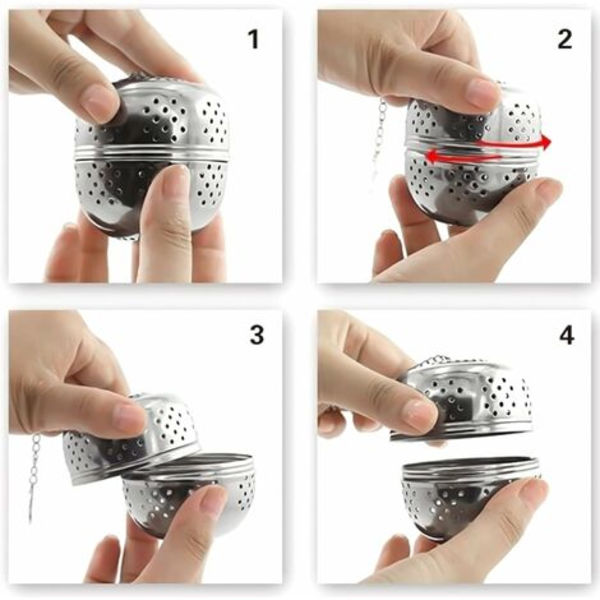Pieces Rustfrit Stål Te-Infuser Te-Infuser, Te-Infuser Si, til Te, Krydderier og de fleste Kopper og Tekander, Fonepro