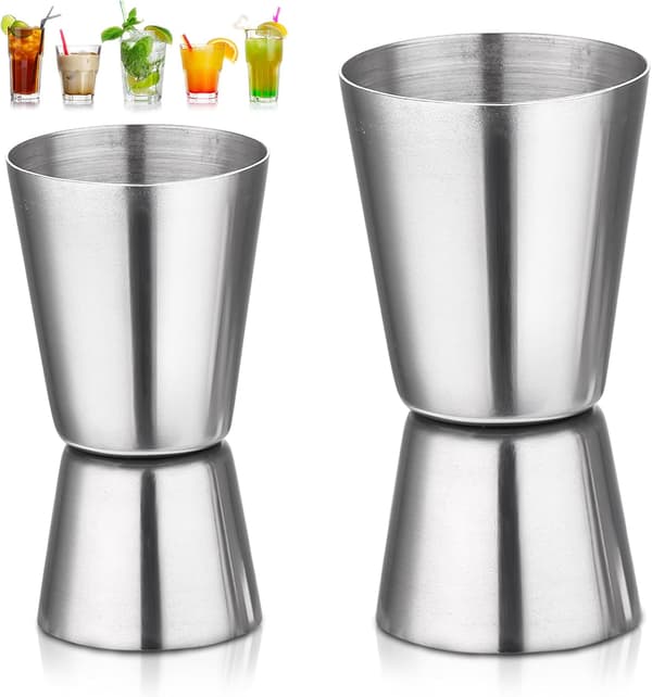 2 stk. 304 rustfrit stål dobbelthovedet målebæger mixer