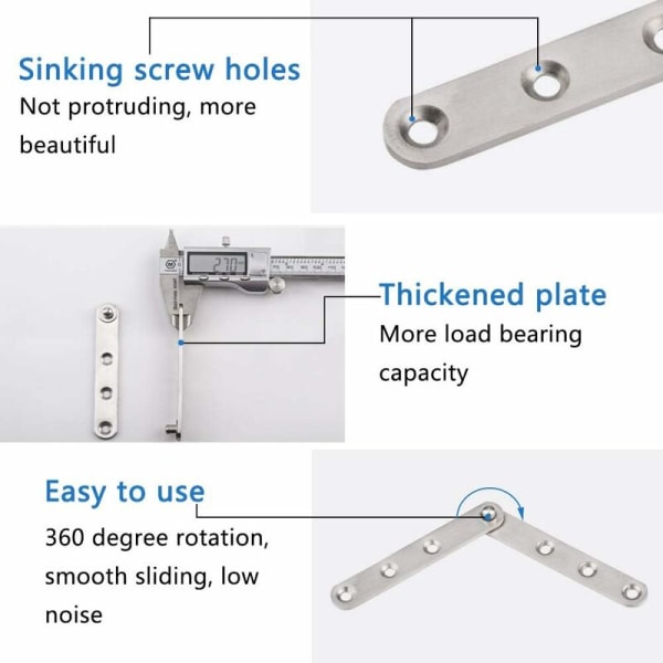Pieces Big Word Tyk Hinge Skjult Hinge Drejelig Dør Akselhængsel Rustfrit Stål Dør Pivot Hængsel, Til hjemmemøbler,