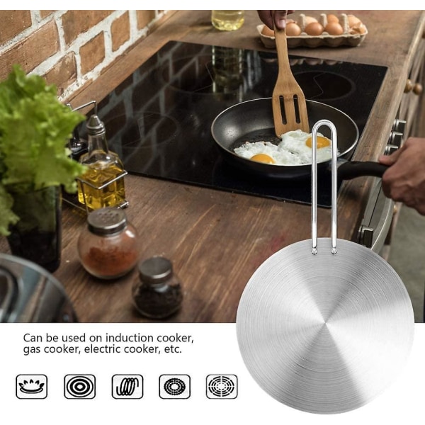 Induksjonsadapter, Varmespreder Induksjon Plate, Varmespreder Rustfritt Stål Induksjon Diffuser Plate(24cm)