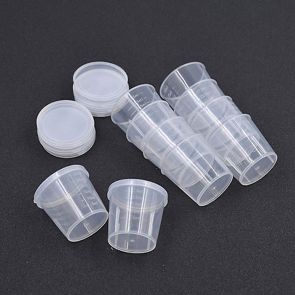5 x 10 st Plastmätkoppar Lab Kemi Kök Vätskemätverktyg 30ml