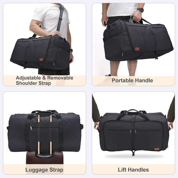 Foldbar rejsetaske til mænd og kvinder 65L stor weekendtaske med