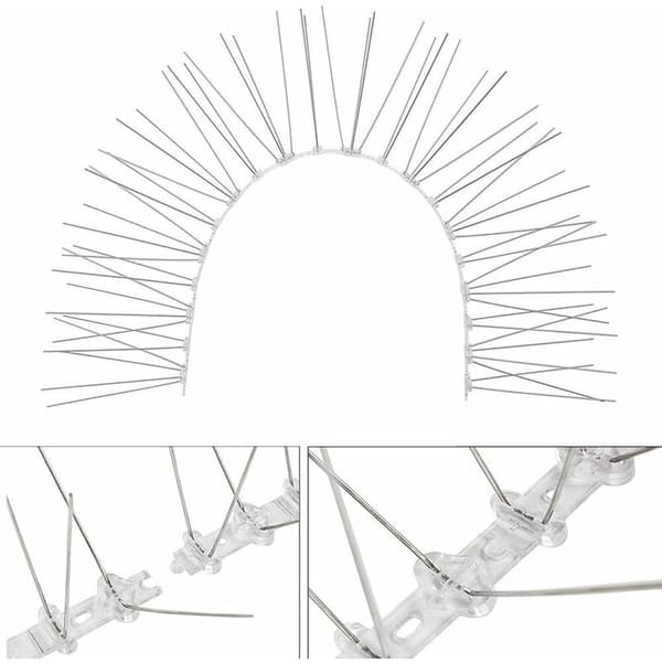 Fuglesikring pigger for balkong (25 cm (10 pigger 20 nåler)) egnet for utendørs, hjem