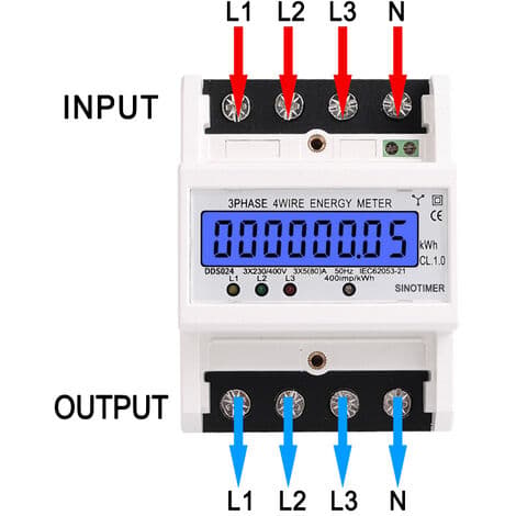 DDS024 5-100A 380V 50Hz Enfaset AC Amperemeter med LCD-display
