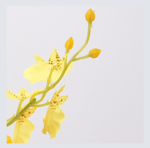 5 stk gule kunstige blomster,