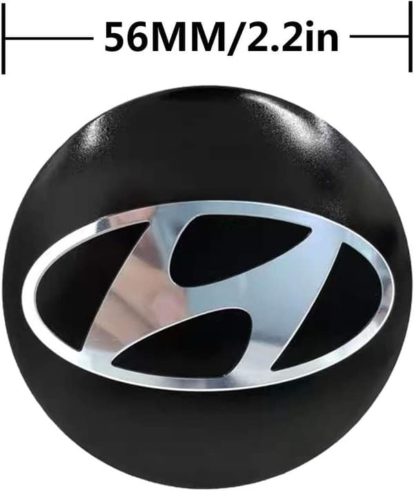 4 stk. 2,22 tommer Bil Logo ABS Material Hjul Center Cap Sticker
