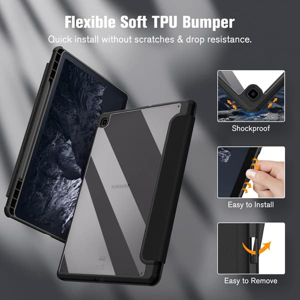(Svart) Skyddsfodral för Samsung Galaxy Tab S6 Lite