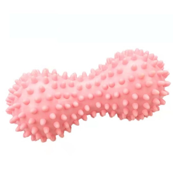 Jordnötsmassageboll, avkopplande muskelfasciaboll för yoga, PVC-fotmassageboll (rosa),