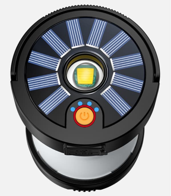 Utomhus Camping Ljus Typ-C Gränssnitt Kraftfull LED Camping Ljus (Svart Version)