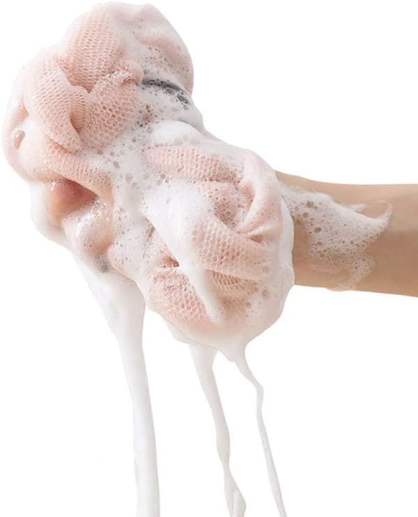 3 stk. Ryggskrubber Mesh Dusj Puff Loofah Dyp Eksfoliering Badekar