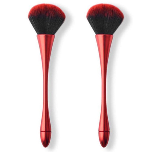Støvbørste Myk Stor mineralpulverbørste, Kabuki Makeup Brushes Soft Fluffy Foundation, daglig makeup Reddish Black