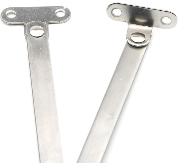 Möbelskåp Rostfritt Stål Roterbart Vikbart Lock Stöd Gångjärn Silverton, 4-pack - q36