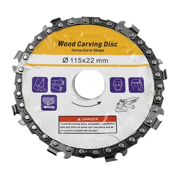Træskæringskæde Disk Træsliber Kæde Motorsave Disk Værktøj Plade, 115Mm
