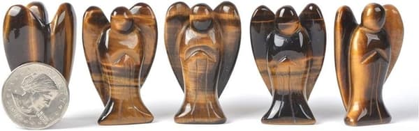 2\" Brun Obsidian Edelsten Utformet Engel Lomme Vokterengel