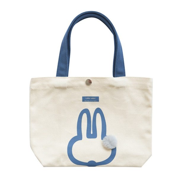 Lærred Frokost Picnic Tote Klud Æske Håndtaske Pung Middag Mad Opbevaring Studerende Kontor Dame(beige)