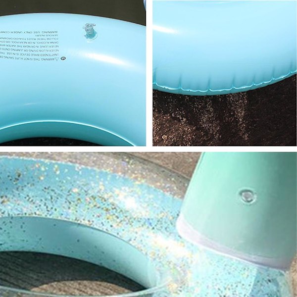 Badring Pool Float, Flamingo Form Uppblåsbar Pool Float Med Glitter, Uppblåsbar Fritidsflotte Rör Badring Sommar Barn Pool Leksaker Shape2