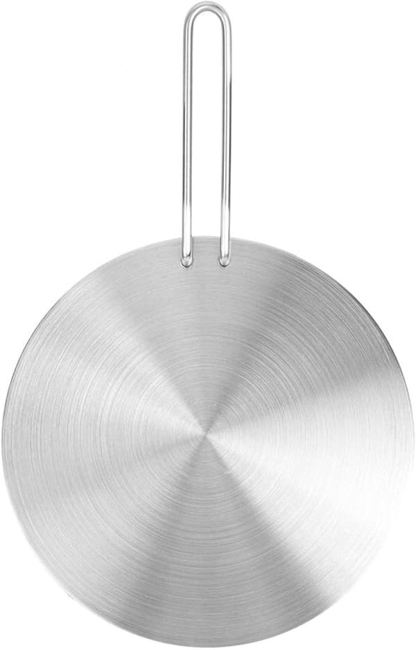 Induktionshälladapterplatta, värmespridare i rostfritt stål, 24 cm