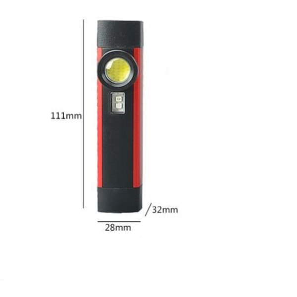 Arbetsljus, Magnetisk COB USB Uppladdningsbar Led Arbetsljus, Mekanisk COB inspektionslampa för fordonsreparation, Garage,