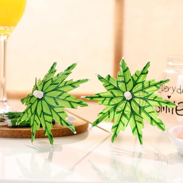 Cocktail Paraply Tilbehør Drikkevare Paraply Sæt Papir