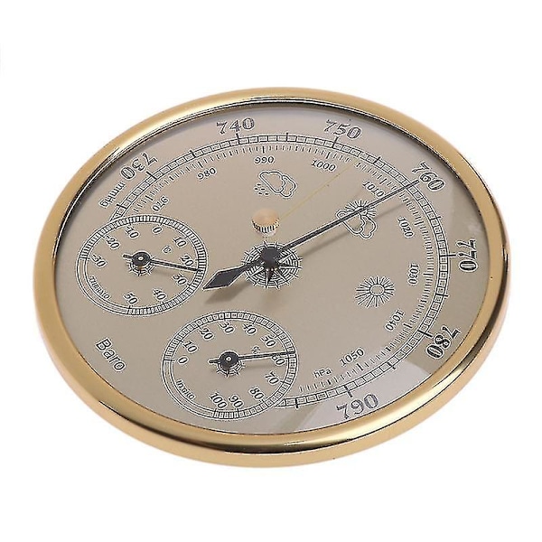 3-i-1 Väggmonterad Hushållsbarometer Termometer Hygrometer Väderstation Hängande Tryck Hpa Mätare Luftväderinstrument
