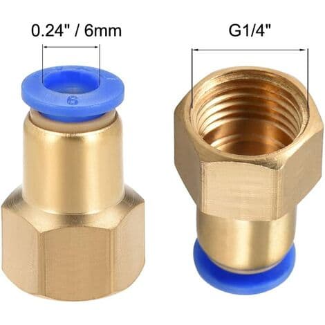 Trykforbindelsesrør Fittingsadapter 6mm Rør Ydre Diameter x G1/4\" Hunlige Lige Pneumatisk Forbindelse Forbind Ho