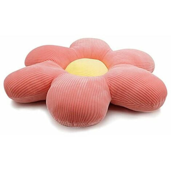Blomst Pude Plys Pude, Kawaii Blomst Formet Pude, Blomst Formet Dekorativ Pude til Stol Sofa Gulv, Pink Tusindfryd