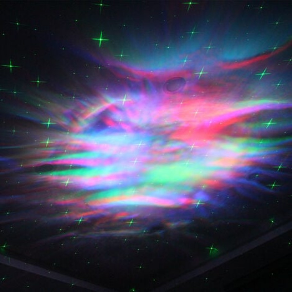 Stjernehimmel-projektor, Ocean Wave Galaxy-lampe med fjernkontroll, Nebula Barnerom Justerbar Hastighet Lysstyrke, Stjernehimmel