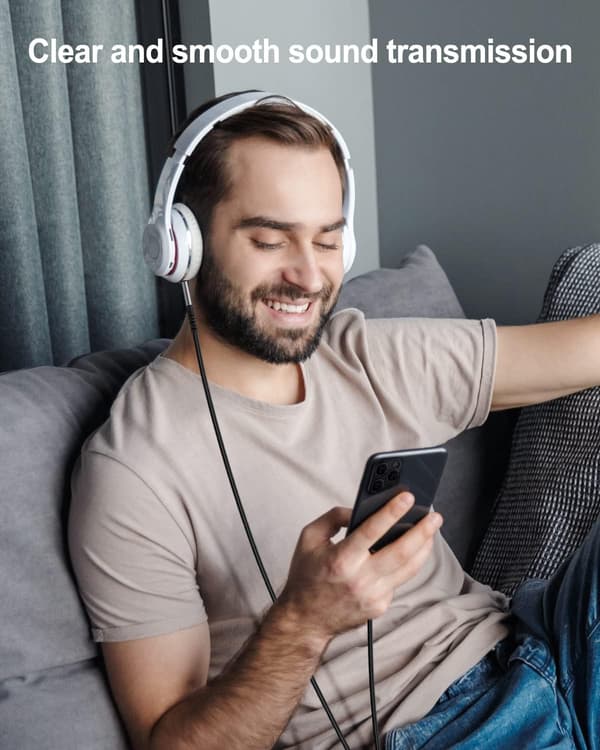 Bil Aux Lydkabel til iPhone, Lightning til 3.5mm Nylon Stereo