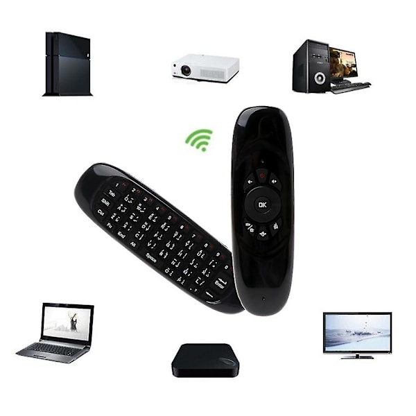 C120 Fly Air Mouse Äänihaku Mikrofoni 2.4g Mini Langaton Näppäimistö Pc Tv English