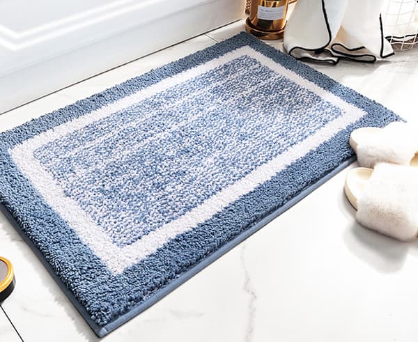 Minnen Badrumsdörr Halkskyddande Absorberande Matta - Blå 40*60cm