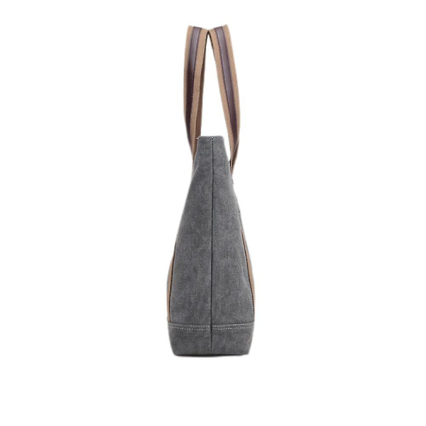 Dametasker i Canvas Skuldertaske Retro Casual Håndtasker Arbejdstaske Tote Punge A916-354 grey