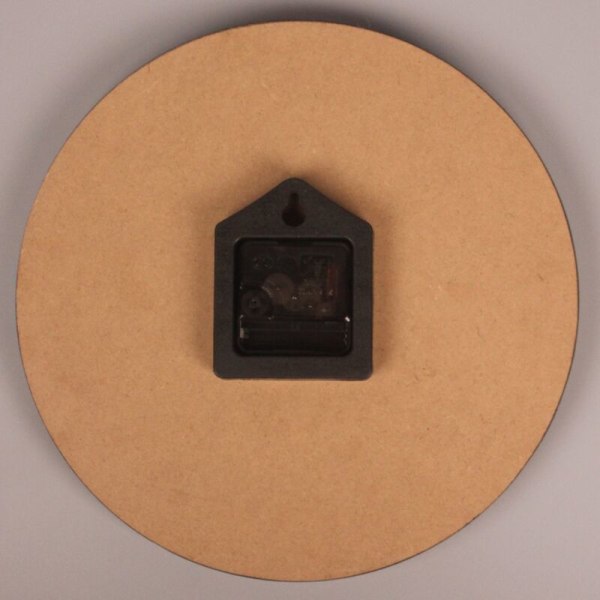 Naturlig väggklocka - Diameter: 12 cm - Modern trälook - Inget tickande ljud -JD-PT01