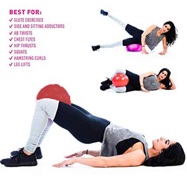 Pilatesboll - Mini träningsboll - för balans, kärnträning, sjukgymnastik hemmaträning Red
