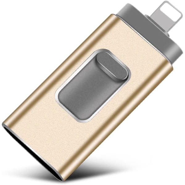 Tre-i-ett multifunktions-USB-minne (16 GB lokalt guld)