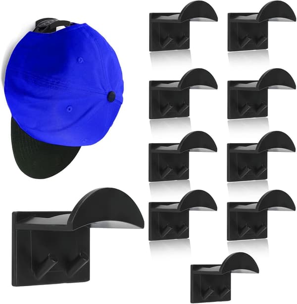 10 kpl Hat Hooks -liimakiinnityskoukut, ei porausta seinäkiinnitykseen