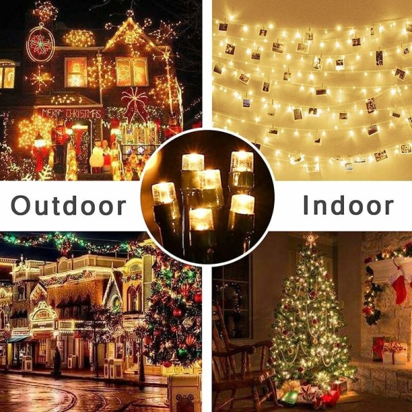 LED-slingor, dekorativa lampor, stjärnljus, inomhus och utomhus, semesterdekoration