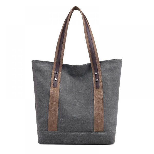 Axelväskor i canvas dam Retro Casual Handväskor Arbetsväska Tote Portmonnäer A916-354 grey