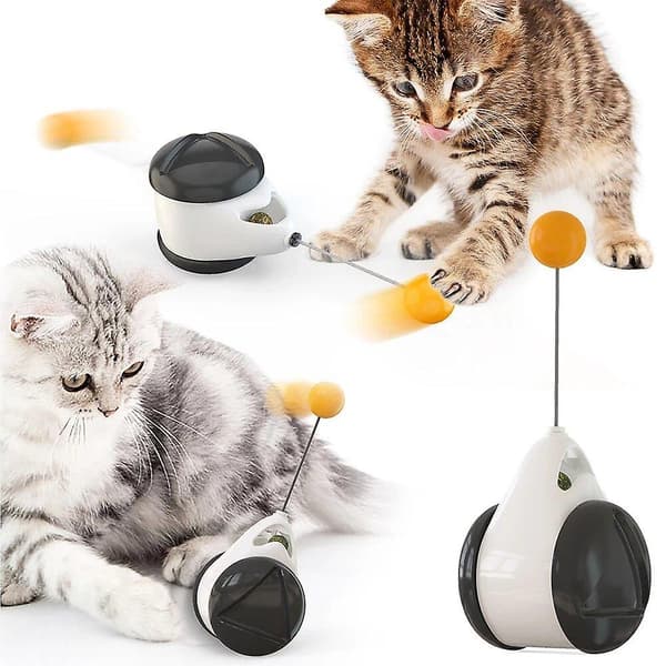 Kæledyr Legetøj Tumbler Kat Legetøj (Basic Balance Bil Gul)