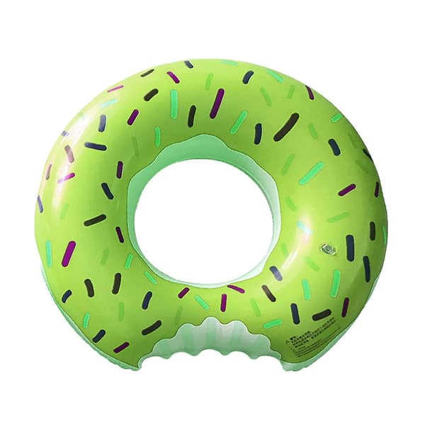 Donut Pool Float Oppblåsbare Donut Pool Ring Donut Svømmering For Strand Basseng Green 80