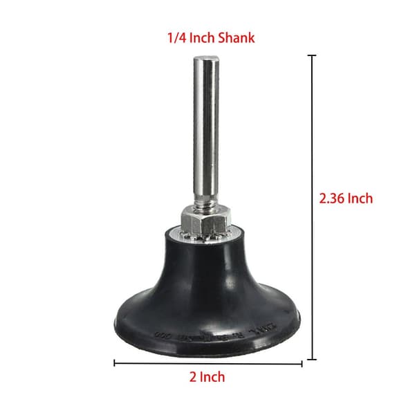 2 stk. Roll-Lock slibeskiveholder 2\" Roll-Lock slibepude med 1/4\" skaft hurtigskiftadapter