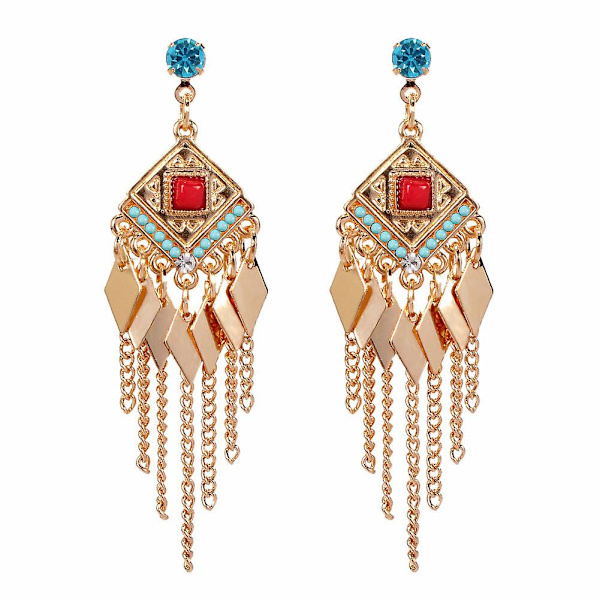 Örhängen Bohemia Tassels Mode Smycken  B1933 red
