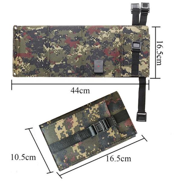 5V Solpanel Laddningsväska för Mobiltelefon, Liten Storlek, Bärbar, Vikbar (Kamouflage)