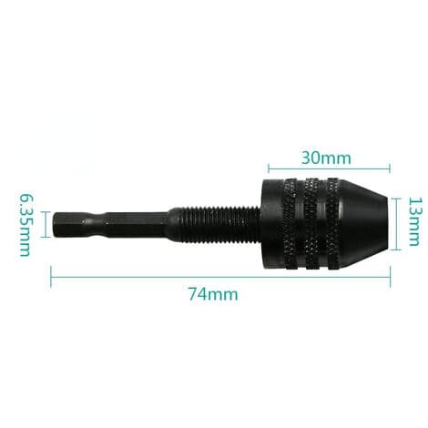 Elektrisk skruvmejselchuck Diameter 6,5 mm Silver