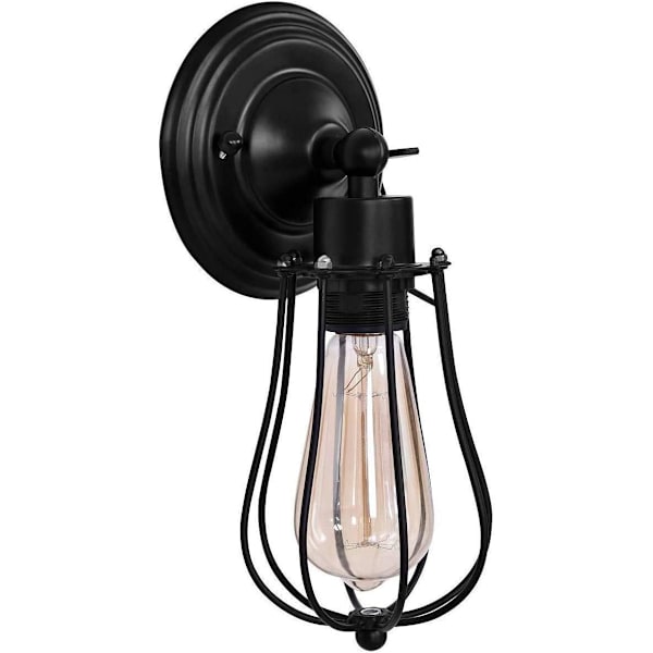 Gammel vegglampe, ledningsbur vegglampe, retro hjemmedekorasjon vegglampe, hodegjerde, bad, soverom, gårdshus, inngang, garasje (enkelt hode),