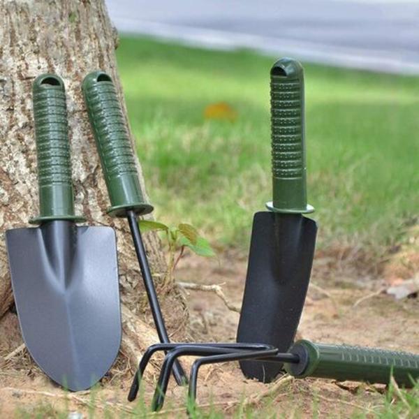 Sæt med haveværktøj i rustfrit stål, mini havekit, rustfrie værktøjer til potteplanter, rustfrit stål havearbejde