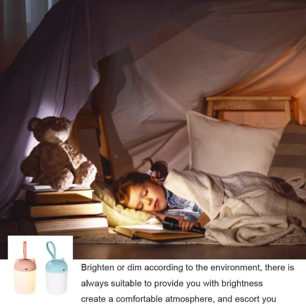 Bærbar børnenatlampe, genopladelig sengelampe, bærbar lanterne Bærbar lanterne Genopladelig teltlanterne med søde ører
